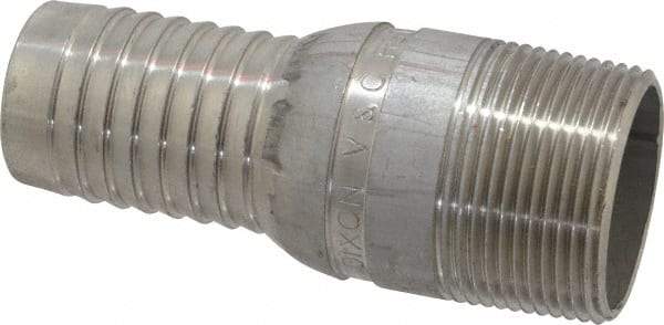 Dixon Valve & Coupling - 1-1/4" Pipe ID, Threaded Combination Nipple for Hoses - Male NPT, 316 Stainless Steel - Caliber Tooling