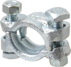 Dixon Valve & Coupling - 1-1/8 to 1-3/16" OD, Double Bolt Iron Clamp - Plated Malleable Iron - Caliber Tooling