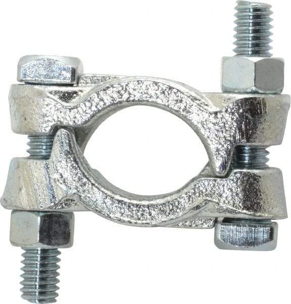 Dixon Valve & Coupling - 1-3/16 to 1-3/8" OD, Double Bolt Iron Clamp - Plated Malleable Iron - Caliber Tooling