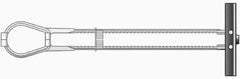 Powers Fasteners - 1/2" Screw, 1/2" Diam, 4" Long, 2-1/2" Thick, Strap Toggle Drywall & Hollow Wall Anchor - 3/4" Drill, Plastic, Grade 5, Use in Drywall - Caliber Tooling