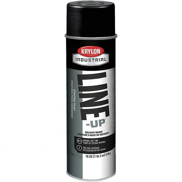 Krylon - 18 fl oz Black Striping Paint - 234 to 332 Sq Ft/Gal Coverage, Solvent-Based Formula - Caliber Tooling