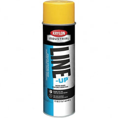 Krylon - 17 fl oz Yellow Striping Paint - 234 to 332 Sq Ft/Gal Coverage, Water-Based Formula - Caliber Tooling