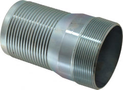 Campbell Fittings - 4" Pipe ID, Threaded Combination Nipple for Hoses - Plated Steel - Caliber Tooling