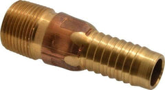 Campbell Fittings - 3/4" Pipe ID, Threaded Combination Nipple for Hoses - Brass - Caliber Tooling