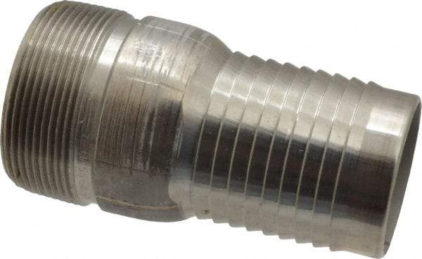 Campbell Fittings - 2" Pipe ID, Threaded Combination Nipple for Hoses - Stainless Steel - Caliber Tooling