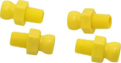 Value Collection - 4 Piece, 1/4" Hose ID, Male to Male Coolant Hose Connector - 1/8" BSPT, For Snap Flow Modular Hose Systems - Caliber Tooling