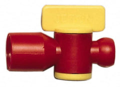 Value Collection - 2 Piece, 1/4" ID Coolant Hose NPT Valve - Female to Female Connection, POM Body, 1/4 NPT, Use with Snap Together Hose Systems - Caliber Tooling