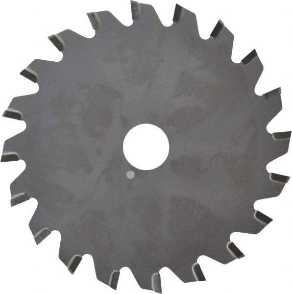 Onsrud - 4" Diam x 0.095" Blade Thickness x 5/8" Arbor Hole Diam, 20 Tooth Slitting and Slotting Saw - Arbor Connection, Right Hand, Uncoated, Carbide-Tipped, 0° Rake - Caliber Tooling