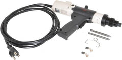 Ingersoll-Rand - Pistol Grip Handle, 400 RPM, 15 to 40 In/Lb Torque, Electric Screwdriver - 1/4" Bit Holder, 115 Volts, 0.45 Amps - Caliber Tooling