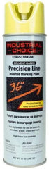 Rust-Oleum - 17 fl oz Yellow Marking Paint - 600' to 700' Coverage at 1" Wide, Solvent-Based Formula - Caliber Tooling