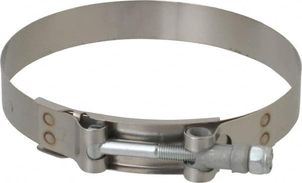 Campbell Fittings - 4-3/4" Hose, 3/4" Wide x 0.025" Thick, T-Bolt Band Clamp - Stainless Steel - Caliber Tooling