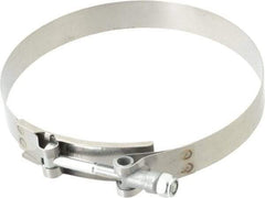 Campbell Fittings - 5-1/2" Hose, 3/4" Wide x 0.025" Thick, T-Bolt Band Clamp - Stainless Steel - Caliber Tooling