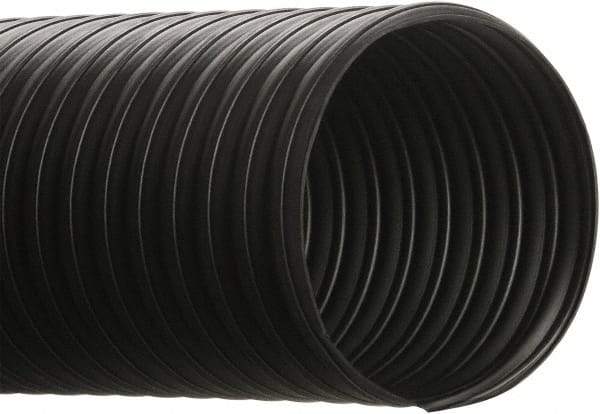 Hi-Tech Duravent - 5-1/2" ID, 25' Long, Thermoplastic Rubber Blower & Duct Hose - Black, 5" Bend Radius, 6 In/Hg, 5 Max psi, -65 to 275°F, Chemical Resistant - Caliber Tooling