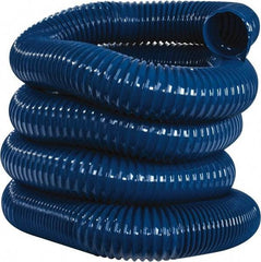 Hi-Tech Duravent - 4" ID, 25' Long, PVC Blower & Duct Hose - Blue, 5-1/2" Bend Radius, 17 In/Hg, 11 Max psi, -20 to 180°F, Abrasion and Chemical Resistant - Caliber Tooling