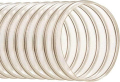 Hi-Tech Duravent - 10" ID, 25' Long, Polyurethane Blower & Duct Hose - Clear, 11-1/4" Bend Radius, 6 In/Hg, 9 Max psi, -65 to 200°F, Oil and Gas Resistant - Caliber Tooling