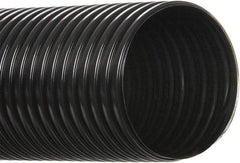 Hi-Tech Duravent - 3" ID, 50' Long, Polyethylene Blower & Duct Hose - Black, 5-1/4" Bend Radius, 5 In/Hg, 8 Max psi, -30 to 160°F, UV Resistant - Caliber Tooling