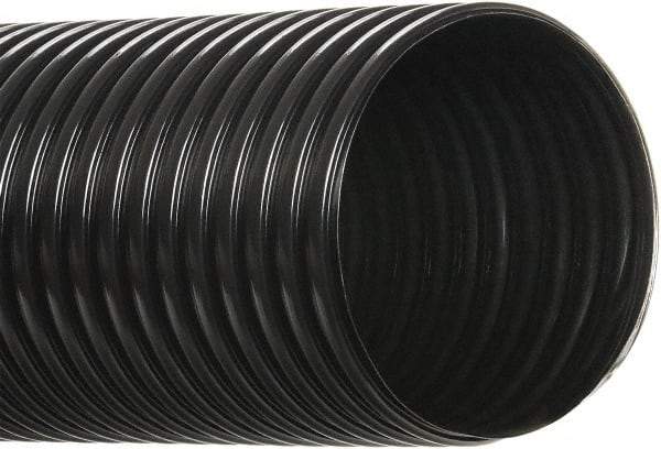 Hi-Tech Duravent - 2-1/2" ID, 50' Long, Polyethylene Blower & Duct Hose - Black, 4" Bend Radius, 5 In/Hg, 11 Max psi, -30 to 160°F, UV Resistant - Caliber Tooling