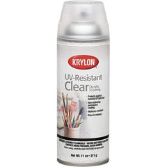 Krylon - Crystal Clear, Flat, Acrylic Coating Spray Paint - 15 to 20 Sq Ft per Can, 16 oz Container - Caliber Tooling