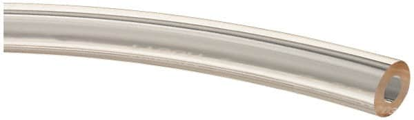 Made in USA - 1/4" ID x 1/2" OD, 1/8" Wall Thickness, Cut to Length (50' Standard Length) Plastic Tube - Clear, 43 Max psi, 40 Hardness - Caliber Tooling