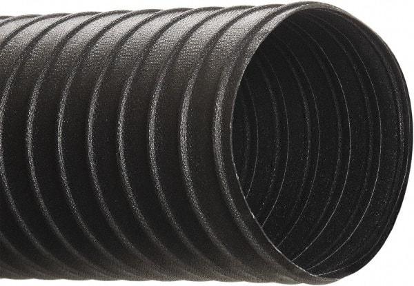 Hi-Tech Duravent - 5" ID, 25' Long, Steel Blower & Duct Hose - Black, 6.9" Bend Radius, 17 In/Hg, 26 Max psi, -40 to 250°F, Chemical and Abrasion Resistant - Caliber Tooling