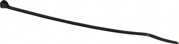 Thomas & Betts - 7.31" Long Black Polypropylene Standard Cable Tie - 30 Lb Tensile Strength, 1.22mm Thick, 1-1/2" Max Bundle Diam - Caliber Tooling