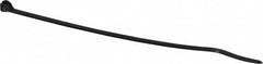 Thomas & Betts - 7.31" Long Black Polypropylene Standard Cable Tie - 30 Lb Tensile Strength, 1.22mm Thick, 1-1/2" Max Bundle Diam - Caliber Tooling