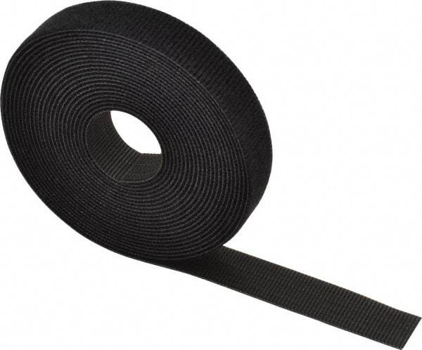 Thomas & Betts - 180" Long Black Nylon & Polyethylene Hook & Loop Strap - 50 Lb Tensile Strength, 1/16" Thick - Caliber Tooling