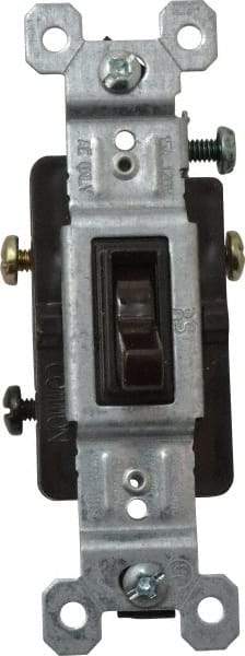 Pass & Seymour - 3 Pole, 120 VAC, 15 Amp, Specification Grade, Toggle, Wall and Dimmer Light Switch - 1-1/4 Inch Wide x 3.281 Inch High - Caliber Tooling