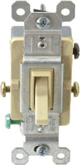 Pass & Seymour - 3 Pole, 120 VAC, 15 Amp, Specification Grade, Toggle, Wall and Dimmer Light Switch - 1-1/4 Inch Wide x 3.281 Inch High - Caliber Tooling