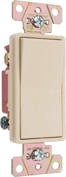 Pass & Seymour - 3 Pole, 120 to 277 VAC, 20 Amp, Specification Grade, Rocker, Wall and Dimmer Light Switch - 1.3 Inch Wide x 4.2 Inch High - Caliber Tooling