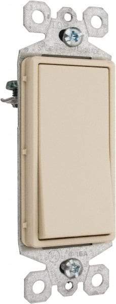 Pass & Seymour - 1 Pole, 120 to 277 VAC, 15 Amp, Specification Grade, Rocker, Wall and Dimmer Light Switch - 1.43 Inch Wide x 4.19 Inch High - Caliber Tooling