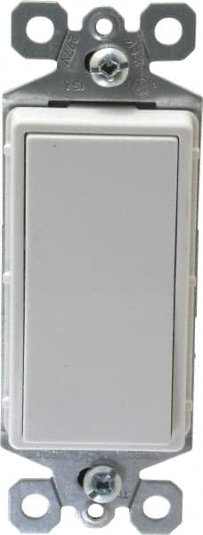 Pass & Seymour - 1 Pole, 120 to 277 VAC, 15 Amp, Specification Grade, Rocker, Wall and Dimmer Light Switch - 1.43 Inch Wide x 4.19 Inch High - Caliber Tooling