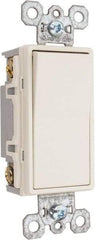 Pass & Seymour - 4 Pole, 120 to 277 VAC, 15 Amp, Specification Grade, Rocker, Wall and Dimmer Light Switch - 1.43 Inch Wide x 4.19 Inch High - Caliber Tooling