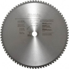 Porter-Cable - 14" Diam, 1" Arbor Hole Diam, 80 Tooth Wet & Dry Cut Saw Blade - Carbide-Tipped, Cutoff Action, Standard Round Arbor - Caliber Tooling