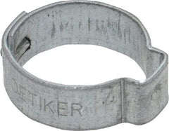 Oetiker - 15.1 to 17mm, Zinc-Plated 1-Ear Clamp - 11/16" Noml Size, 6mm Inner Width, 7mm Wide x 0.75mm Thick, Carbon Steel - Caliber Tooling