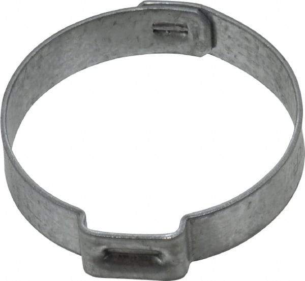 Oetiker - 28.5 to 31.6mm, Zinc-Plated 1-Ear Clamp - 1-1/4" Noml Size, 10mm Inner Width, 7mm Wide x 0.75mm Thick, Carbon Steel - Caliber Tooling