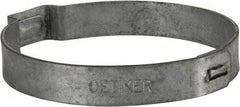 Oetiker - 37.9 to 41mm, Zinc-Plated 1-Ear Clamp - 1-5/8" Noml Size, 10mm Inner Width, 7mm Wide x 0.75mm Thick, Carbon Steel - Caliber Tooling