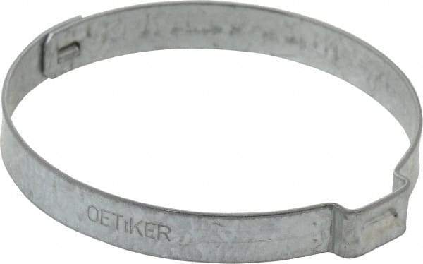 Oetiker - 48.4 to 51.5mm, Zinc-Plated 1-Ear Clamp - 2" Noml Size, 10mm Inner Width, 7mm Wide x 0.75mm Thick, Carbon Steel - Caliber Tooling