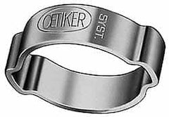 Oetiker - 26.3 to 31mm, Zinc-Plated 2-Ear Clamp - 1-3/16" Noml Size, 7.38mm Inner Width, 10mm Wide x 1.5mm Thick, Carbon Steel - Caliber Tooling