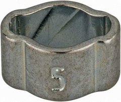 Oetiker - 3.4 to 5mm, Zinc-Plated 2-Ear Clamp - 3/16" Noml Size, 2.51mm Inner Width, 5mm Wide x 0.7mm Thick, Carbon Steel - Caliber Tooling