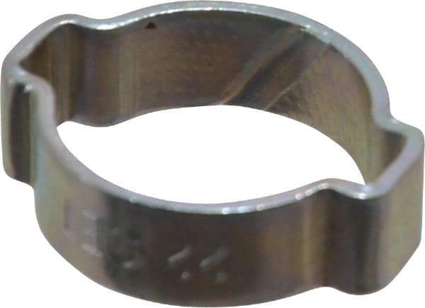 Oetiker - 18 to 22mm, Zinc-Plated 2-Ear Clamp - 13/16" Noml Size, 6.28mm Inner Width, 9mm Wide x 1.5mm Thick, Carbon Steel - Caliber Tooling