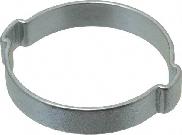 Oetiker - 40.6 to 46mm, Zinc-Plated 2-Ear Clamp - 1-3/4" Noml Size, 8.48mm Inner Width, 10mm Wide x 1.5mm Thick, Carbon Steel - Caliber Tooling