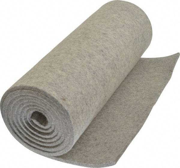 Made in USA - 1/4 Inch Thick x 72 Inch Wide x 12 Inch Long, Pressed Wool Felt Sheet - 3.1 Lbs/Square Yd., Gray, 250 psi - Caliber Tooling