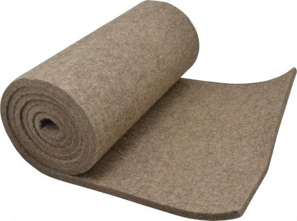 Made in USA - 3/8 Inch Thick x 72 Inch Wide x 12 Inch Long, Pressed Wool Felt Sheet - 4.6 Lbs/Square Yd., Gray, 250 psi - Caliber Tooling