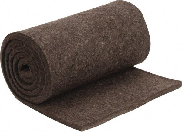 Made in USA - 1/2 Inch Thick x 72 Inch Wide x 12 Inch Long, Pressed Wool Felt Sheet - 4.2 Lbs/Square Yd., Gray, 75 psi - Caliber Tooling