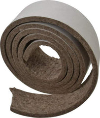 Made in USA - 1/4 Inch Thick x 2 Inch Wide x 5 Ft. Long, Felt Stripping - Gray, Adhesive Backing - Caliber Tooling