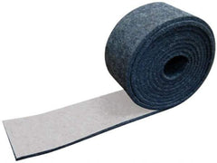 Made in USA - 1/8 Inch Thick x 1-1/2 Inch Wide x 5 Ft. Long, Felt Stripping - Gray, Adhesive Backing - Caliber Tooling