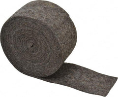 Made in USA - 1/8 Inch Thick x 2 Inch Wide x 10 Ft. Long, Felt Stripping - Gray, Plain Backing - Caliber Tooling