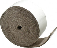 Made in USA - 1/8 Inch Thick x 2 Inch Wide x 10 Ft. Long, Felt Stripping - Gray, Adhesive Backing - Caliber Tooling