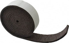 Made in USA - 1/4 Inch Thick x 2 Inch Wide x 10 Ft. Long, Felt Stripping - Gray, Adhesive Backing - Caliber Tooling